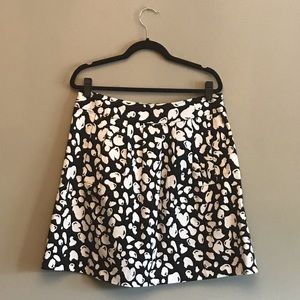 Michael Kors Black & White Patterned Skirt
